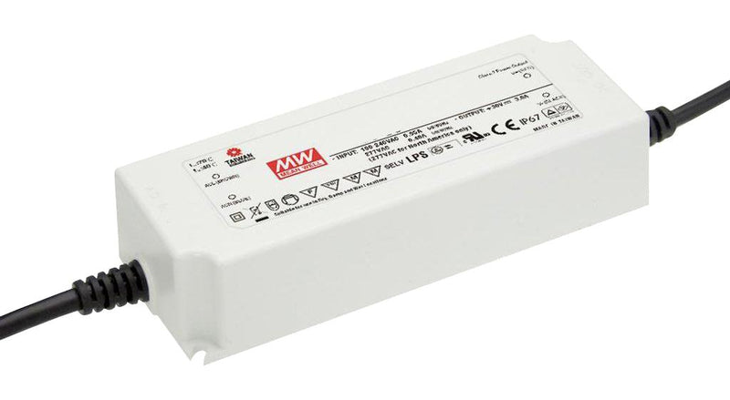 MEAN WELL LPF-90-54 LED Driver, LED Lighting, 90.18 W, 54 VDC, 1.67 A, Constant Current, Constant Voltage, 90 V