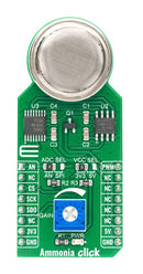 MIKROELEKTRONIKA MIKROE-4151 Click Board, Ammonia Click, Gas, MQ-137, Analog, GPIO, SPI, mikroBUS, 3.3 V/5V, 57.15 mm x 25.4 mm