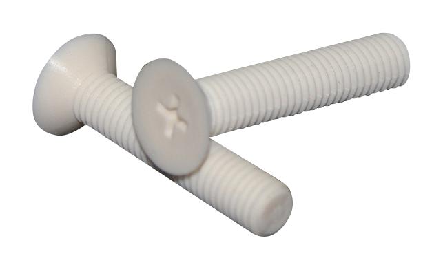 MULTICOMP PRO MP013068 Screw, Flat / Countersunk Head Phillips, M4, PP (Polypropylene), 12 mm Length