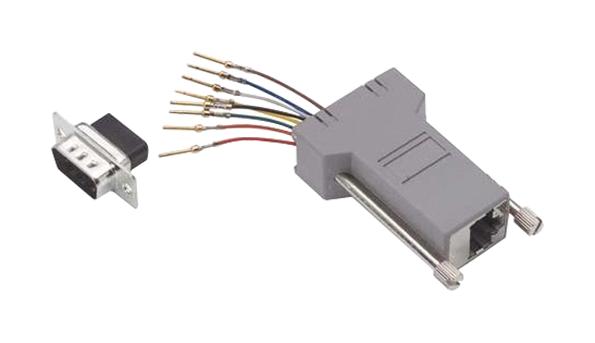 L-COM RS9EMI8M In-Line Adapter, Adaptor, In-Line, D Sub, RJ45
