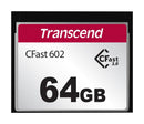 TRANSCEND TS64GCFX602 Flash Memory Card, MLC NAND, CFast 2.0 Card, 64 GB, 3.3 V, -5 &deg;C, 70 &deg;C