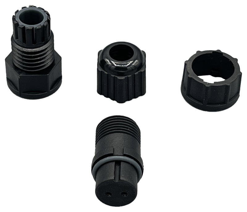 NORCOMP 868-02B-203KIT. CIRCULAR CABLE KIT, RCPT, 2POS, SOLDER
