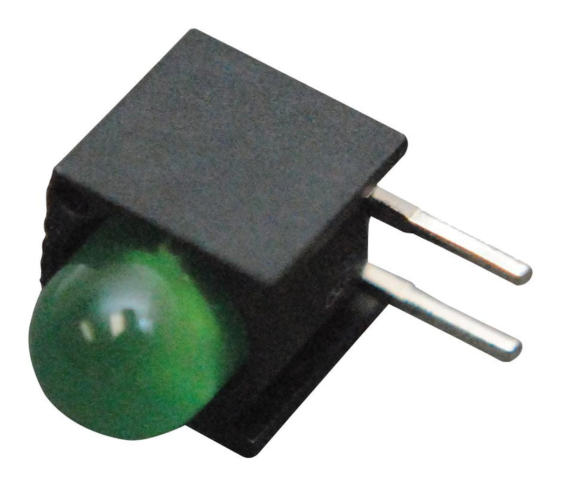 DIALIGHT 550-0205F Circuit Board Indicator, Green, 1 LEDs, Through Hole, T-1 3/4 (5mm), 20 mA, 12.3 mcd