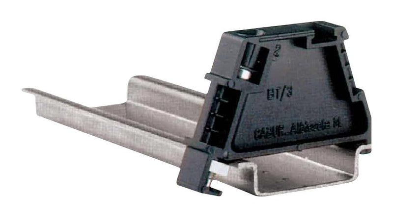 HELLERMANNTYTON BT/3 Accessory, Black, Polyamide, Hellermanntyton 35mm Top Hat Rails, End Bracket, BT Series