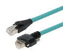 L-COM TRG617-T6T-5M Ethernet Cable, Cat6a, RJ45 Plug to RJ45 Plug, STP (Shielded Twisted Pair), Teal, 5 m, 16.4 ft