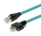 L-COM TRG617-T6T-5M Ethernet Cable, Cat6a, RJ45 Plug to RJ45 Plug, STP (Shielded Twisted Pair), Teal, 5 m, 16.4 ft