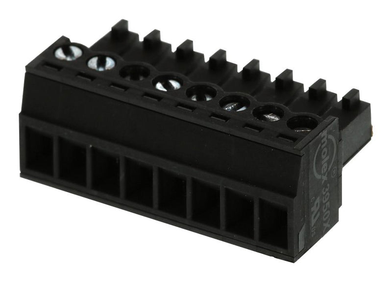 MOLEX 39500-0008 Pluggable Terminal Block, 3.5 mm, 8 Ways, 30 AWG, 16 AWG, 1.5 mm&sup2;, Screw