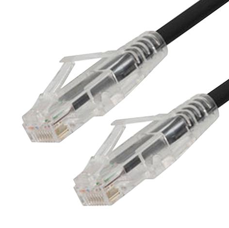 L-COM TRD626TAA-BLK-10F ENET CORD, CAT6, RJ45 PLUG-PLUG, 10