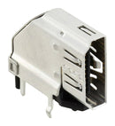 TE CONNECTIVITY 2007435-3 HDMI Connector, 19 Contacts, Receptacle, PCB Mount, Through Hole Right Angle