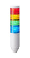PATLITE LR6-402W8NW-RYGB Signal Tower, 4 Tier, Amber/Blue/Green/Red, 8 Pin M12 Connector, 24 VDC, IP65, Off White