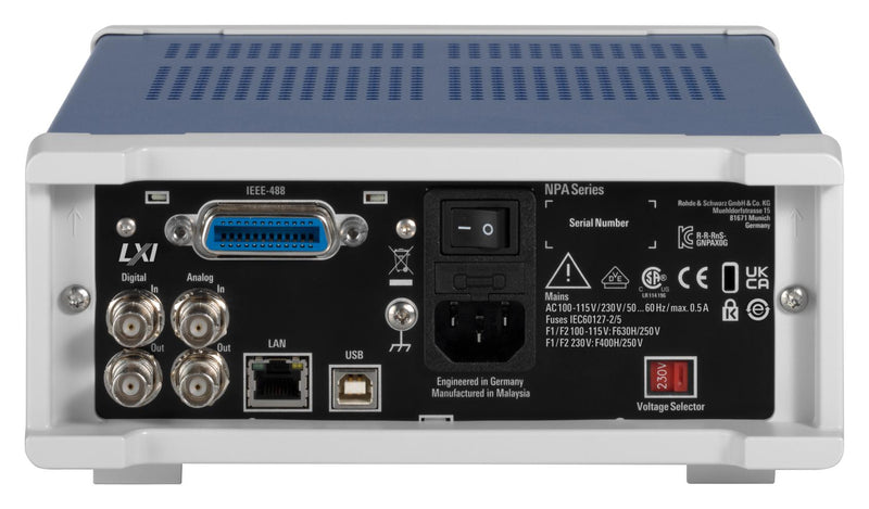 ROHDE & SCHWARZ NPA501-G POWER ANALYZER, 2CH, 100KHZ, 100 TO 230V