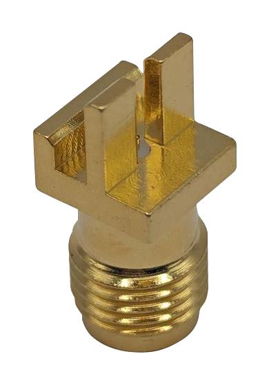 MUELLER ELECTRIC BU-1420761871 RF / Coaxial Connector, SMA Coaxial, Straight Jack, Board Edge / End Launch, 50 ohm, Brass