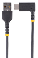 Startech R2ACR-1M-USB-CABLE R2ACR-1M-USB-CABLE USB Cable Type A Plug to 90&deg; C 1 m 3.3 ft 2.0 Black