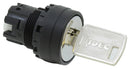 IDEC YW1K-21B Switch Actuator, Plastic, 2 Pos, Idec Dia 22mm YW Series Key Selector Switches, IP65, YW1K Series