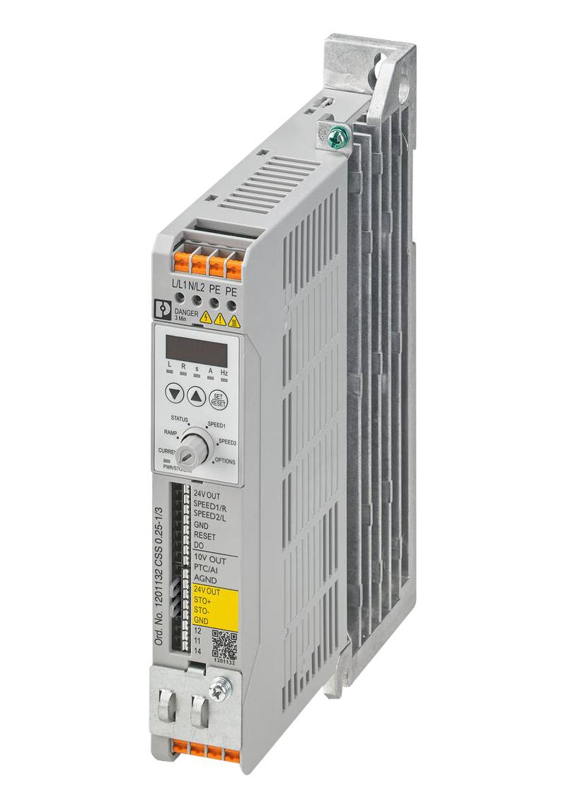 PHOENIX CONTACT CSS 0.25-1/3 Speed Starter, Soft Start, 1-Phase, 1.7A, 93.5 VAC to 264 VAC, 250 W, CONTACTRON CSS Series