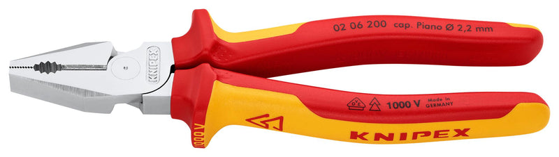 KNIPEX 02 06 200 Pliers, Combination, 200mm Overall Length, High Leverage GTIN UPC EAN: 4003773010029