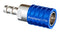 AMPHENOL LTW SQD-04SBCN-PBE001 Liquid Cooling Socket, 3/8" Push Lok, Stainless Steel, Blue, Valve, SnapQD Series