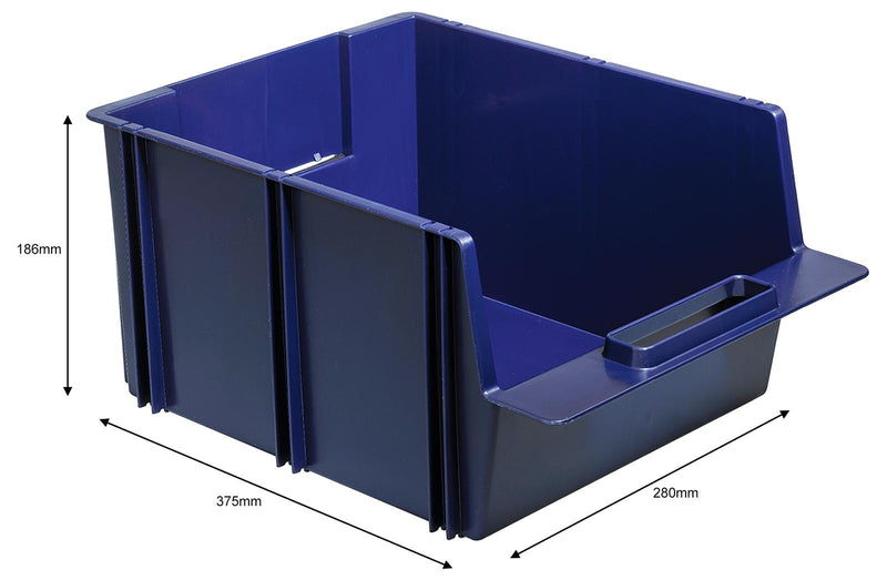 RAACO 136723 Storage Bin, Shelf, Blue, 186mm x 280mm x 375mm, 30kg