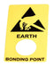 Desco Europe / Vermason 229245 229245 Label Warning 45 mm 25 Paper Earth Bonding Point