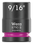 WERA 05005519001 Socket, Hexagonal, Impaktor, 3/8" Drive, 9/16" AF, 30mm L