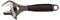 BAHCO 9031P Adjustable Wrench, Rubber Handle, 39mm Max Jaw Opening, 218mm OAL, Alloy Steel, ERGO Series