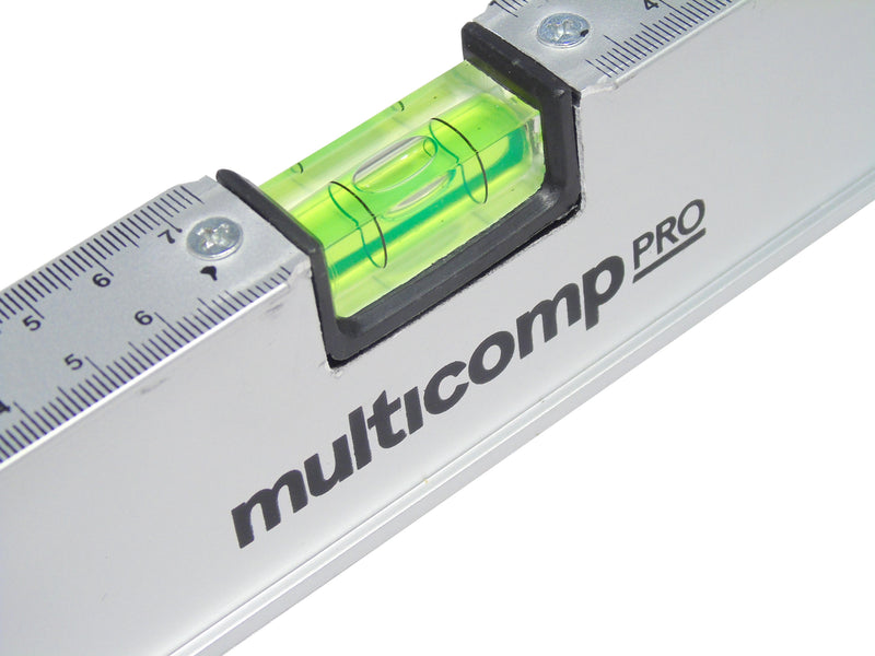 MULTICOMP PRO MP013785 Spirit Level, Magnetic, 3 Water Bubbles, Aluminium, 600 mm x 24 mm x 51 mm