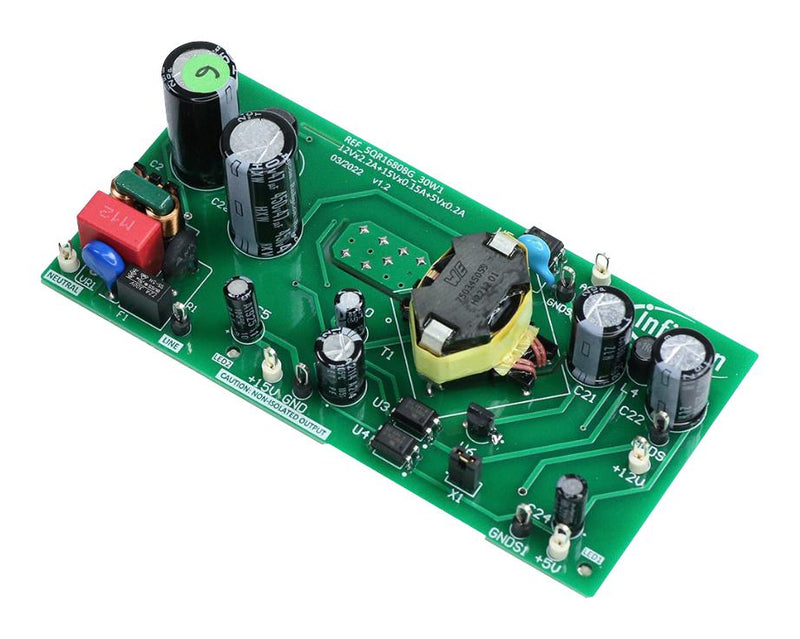 INFINEON REF5QR1680BG30W1TOBO1 Reference Design Board, ICE5QR1680BG, CoolSET, Quasi-Resonant Integrated Power IC SP005851263