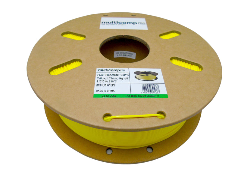 MULTICOMP PRO MP014131 3D Printer Filament, 1.75mm, PLA (Polylactide), Yellow, 1kg, 210&deg;C to 230&deg;C