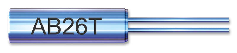 ABRACON AB26T-32.768KHZ-6-B Crystal, 32.768 kHz, Cylinder Radial, 6.2mm x 2.1mm Dia, 6 pF, 20 ppm, AB26T Series