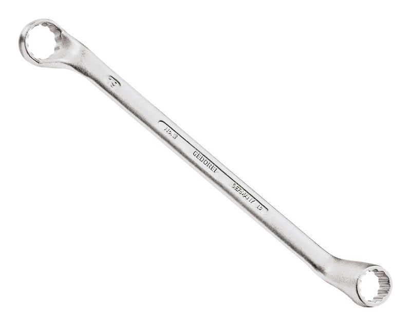 GEDORE 6017050 Ring Spanner, Double Ended, 5&deg; Ring offset, 13mm AF Size, 255mm Length, Chrome-Vanadium Steel