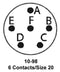 ITT CANNON KPT01B10-98S Circular Connector, KPT Series, MIL-DTL-26482 Series I, Cable Mount Receptacle, 6 Contacts