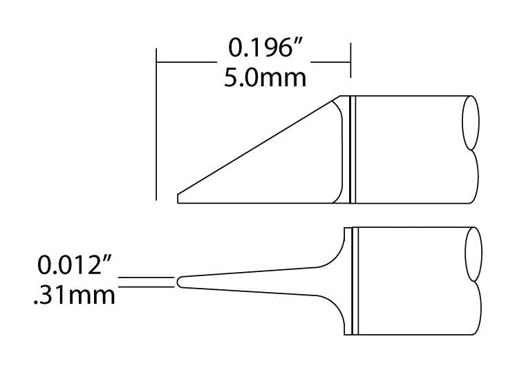 METCAL UFT-7PW3150S Soldering Iron Tip, Power Wedge, 0.31 mm Width, UFC Series