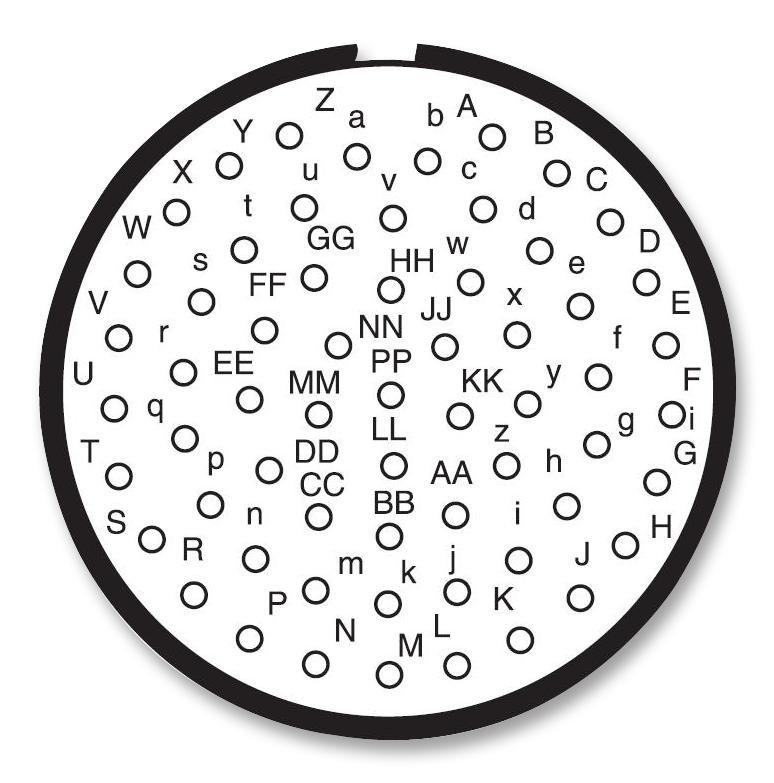 AMPHENOL LTD D38999/26WJ61PC Circular Connector, MIL-DTL-38999 Series III, DS38999/26 Series, Straight Plug, 61 Contacts