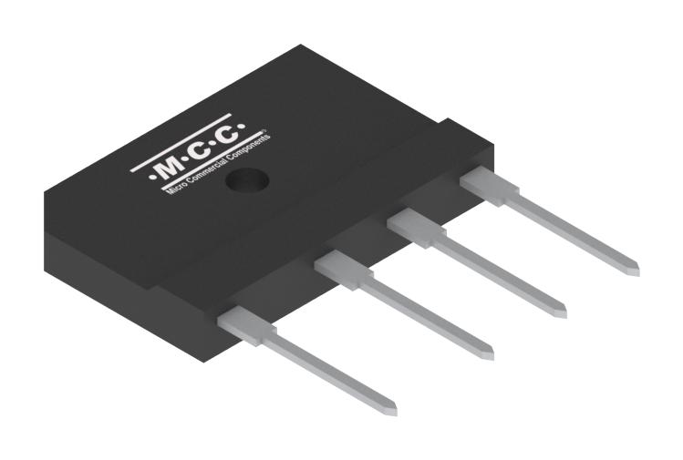 MICRO COMMERCIAL COMPONENTS GBJ3516-BP Bridge Rectifier, Single Phase, 1.6 kV, 35 A, GBJ, 4 Pins, 1.1 V