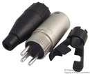 AMPHENOL AUDIO AC3MM XLR Connector, 3 Contacts, Plug, Cable Mount, Silver Plated Contacts, Metal Body, AC