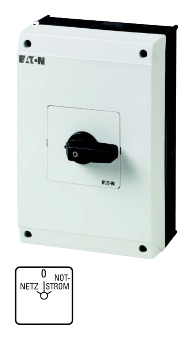 EATON MOELLER T5B-4-8902/I4 Rotary Switch, Change Over, 3 Position, 4 Pole, 60 &deg;, 63 A, 690 V, T5B Series