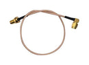 MUELLER ELECTRIC BU-4150074006 RF / Coaxial Cable Assembly, 6GHz, 90&deg; SMA Plug to SMA Bulkhead Jack, RG316, 50 ohm, 6 ", 152.4 mm