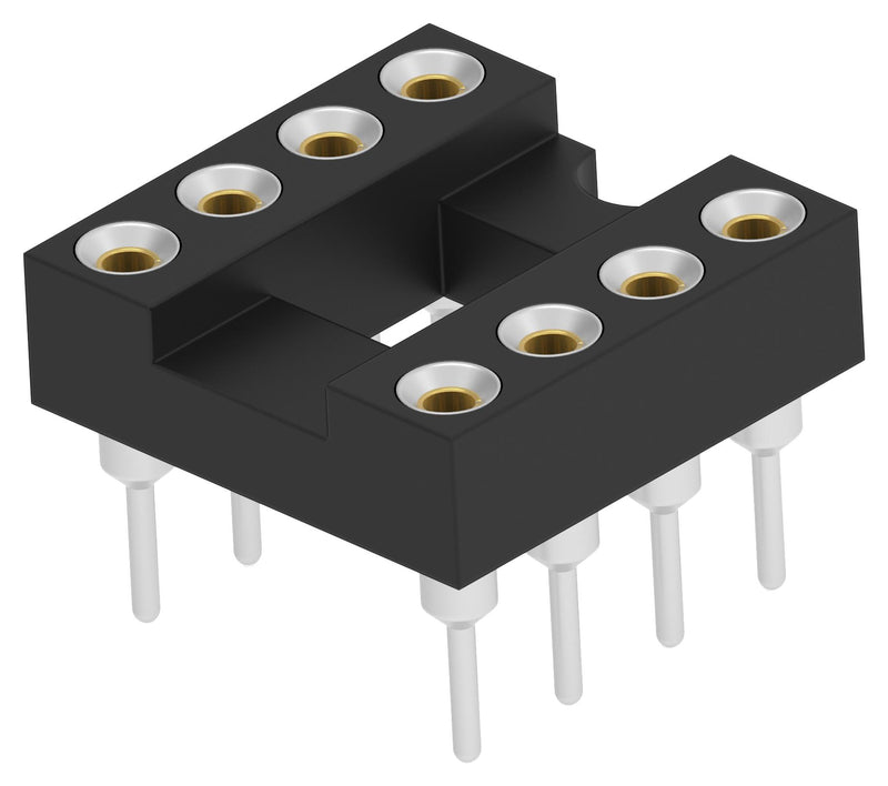 TE CONNECTIVITY 2485264-1 IC & Component Socket, 8 Contacts, DIP Socket, 2.54 mm, 7.62 mm, Copper Alloy