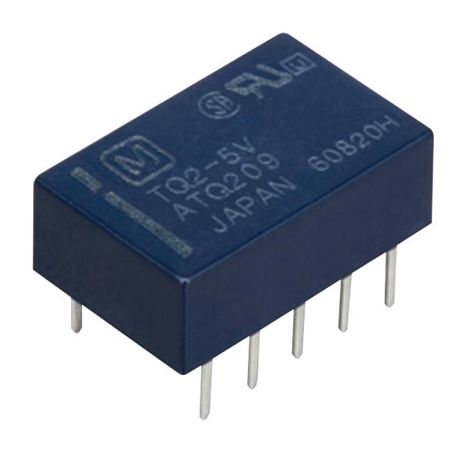 PANASONIC TQ2-4.5V Signal Relay, 4.5 VDC, DPDT, 1 A, TQ Series, Through Hole, Non Latching