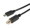 L-COM CAU2CB-5M USB Cable, Type B Plug to Type C Plug, 5 m, 16.4 ft, USB 2.0, Black