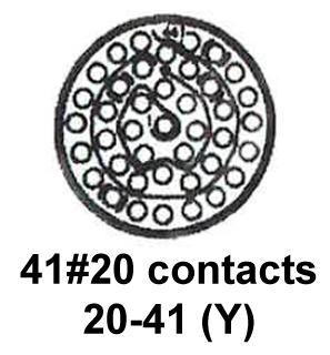 CINCH CONNECTIVITY SOLUTIONS BACC63BV20F41SNH Circular Connector, BACC Series, MIL-DTL-26500 Series, Wall Mount Receptacle, 41 Contacts