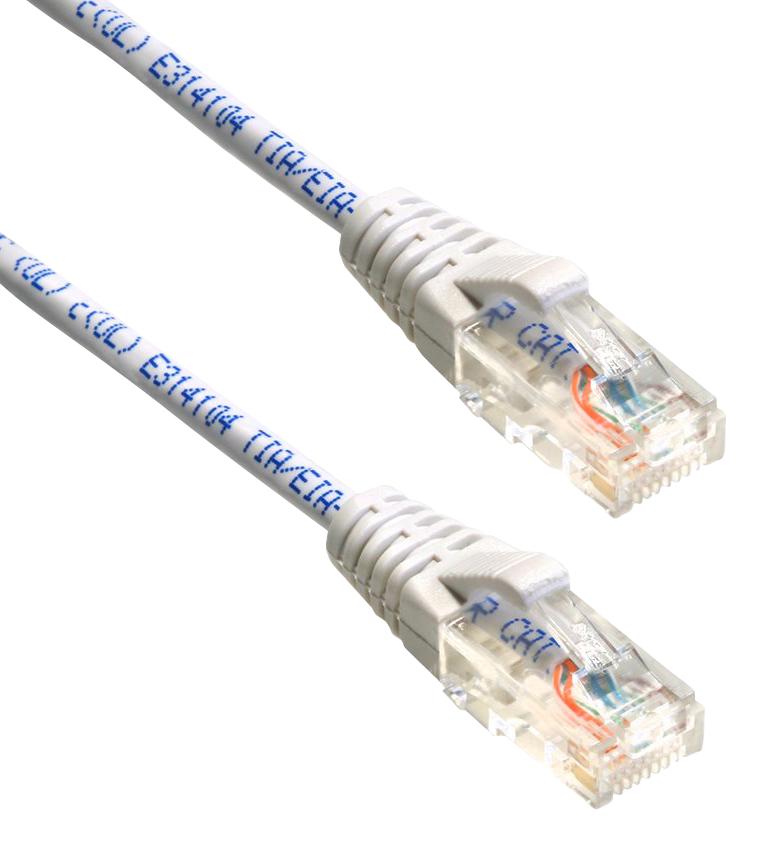 AMPHENOL CABLES ON DEMAND MP-6A28GNSWHT-014 PATCH CABLE, 8P8C, RJ45 PLUG-PLUG, 14