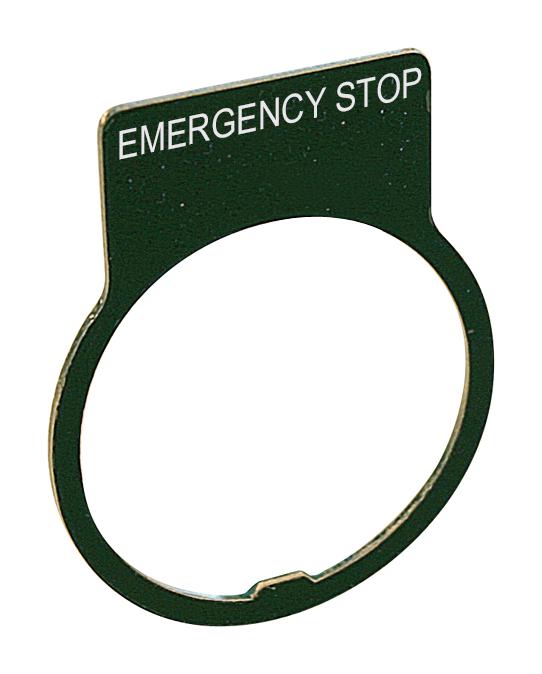 ALTECH LP41 LEGEND PLATE, EMERGENCY STOP SW, 60MM