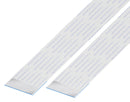 GCT 10-18-A-0203-C-4-08-4-T FFC / FPC Cable, 18 Core, 1 mm, Same Sided Contacts, 8 ", 203 mm, White