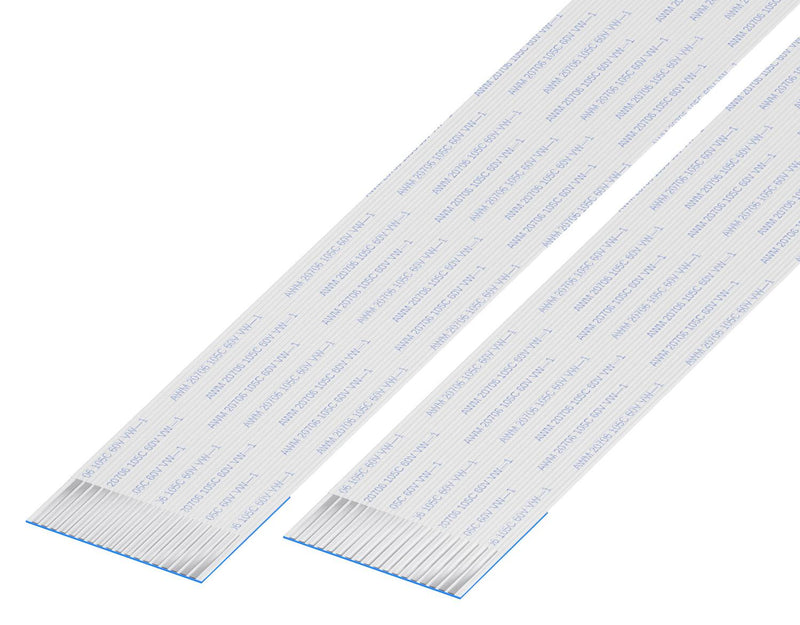 GCT 10-18-A-0228-C-4-08-4-T FFC / FPC Cable, 18 Core, 1 mm, Same Sided Contacts, 9 ", 228 mm, White
