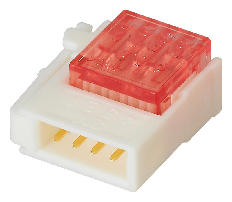 3M 37A04-E121-W00 FL IDC Connector, 30-24 AWG, IDC Plug, Male, 2 mm, 1 Row, 4 Contacts, Cable Mount