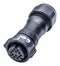 AMPHENOL LTW CD-12BFFA-QL8MP0 Circular Connector, IP68, X-Lok C Size Series, Cable Mount Receptacle, 12 Contacts, Crimp Socket