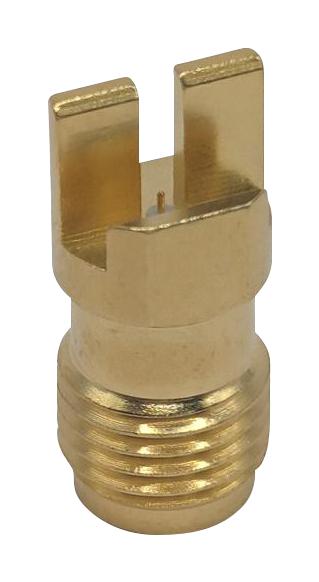MUELLER ELECTRIC BU-1420761841 RF / Coaxial Connector, SMA Coaxial, Straight Jack, Board Edge / End Launch, 50 ohm, Brass
