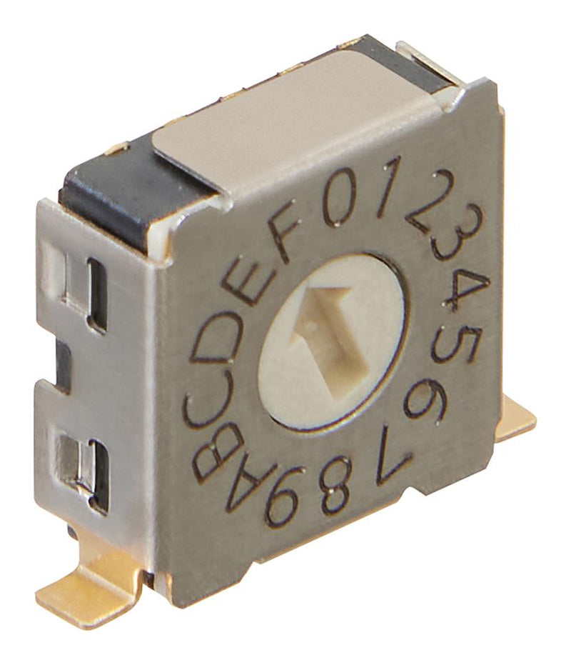 NKK SWITCHES FD02FC16H ROTARY CODED SWITCH, 16POS, 20V, R/A SMD