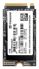 TRANSCEND TS1TMTE480T SSD, Internal, M.2 2242, PCIe Gen 4 x 4, NVMe, 1 TB, 3D NAND, AES 256-bit